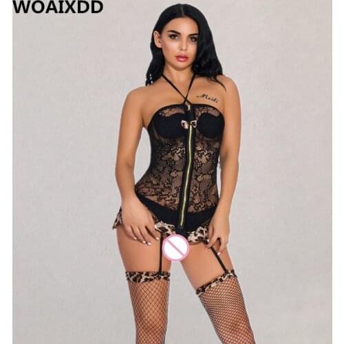 Plus Size lingerie Sexy Sleepwear Babydoll BODYSUIT Mesh Floral Body Stockings Garter Teddy Fishnet Catsuit Nightwear Underwear