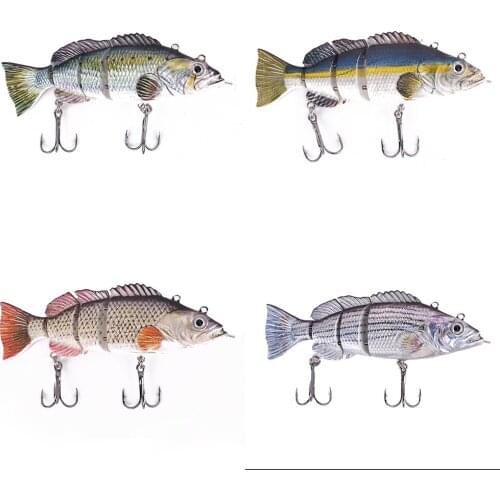 Robotic Fishing Lure Electric Wobbler Electronic Multi Jointed Bait 4 Segments Smart Auto Swimming Fishing Baits Tackle Tools