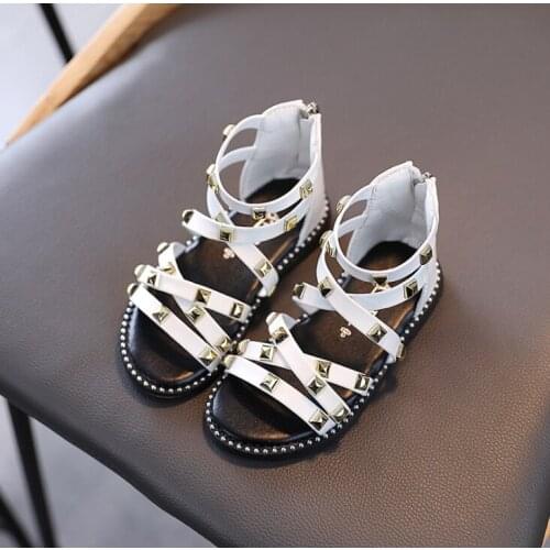 New Childrens Sandals Girls Princess Shoes In The Big Boy Open Toe Roman Shoes Baby Sandals Tide 2021 Summer