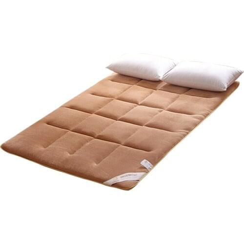 Thicken velvet mattress bed tatami mat is student dormitory single double 1.5m 1.8 m bed raft