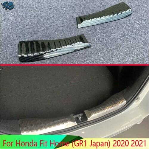For Honda Fit Home (GR1 Japan) 2020 2021 Stainless Steel Rear Trunk Scuff Plate Door Sill Cover Molding Garnish