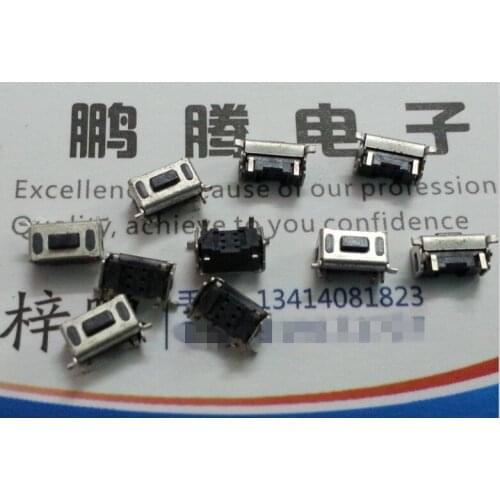 10PCS/lot NTC303-DC1G-A180T Imported Taiwan touch switch 3*6*4.3 vertical 2 feet straight plug 2 feet with bracket key switch
