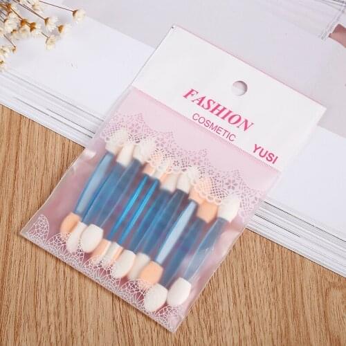 10Pcs/bag Double Ended Eyeshadow Brush Sponge Durable Women Eyeshadow Brush Makeup Brush for Lip Eye Applicator Cosmetic Tool