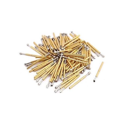 100pcs P75-T2 1.0mm Dia 16.5mm Length Metal Spring Pressure Test Probe Needle