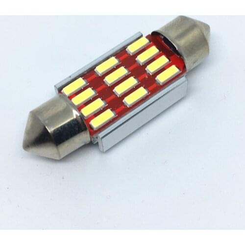 100pcs Festoon-36mm 31mm 39mm 41mm led Reading Bulb White C5W C10W 4014 LED Car Festoon Lights Auto Interior Bicuspid Dome Lamp