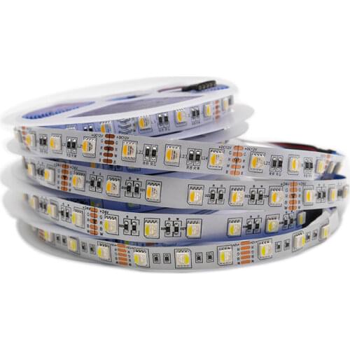 5M 5050 SMD RGB/RGBW/RGBWW LED flexible Strip Light 4 color in 1 led chip Lamp Tape 60leds/m Waterproof IP30/65/IP67 DC12V/24V