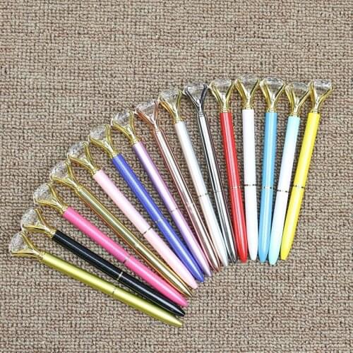15Pcs/Set Cute Crystal Ballpoint Pen Creative Diamond Pen for Writing Office School Stationery Supplies