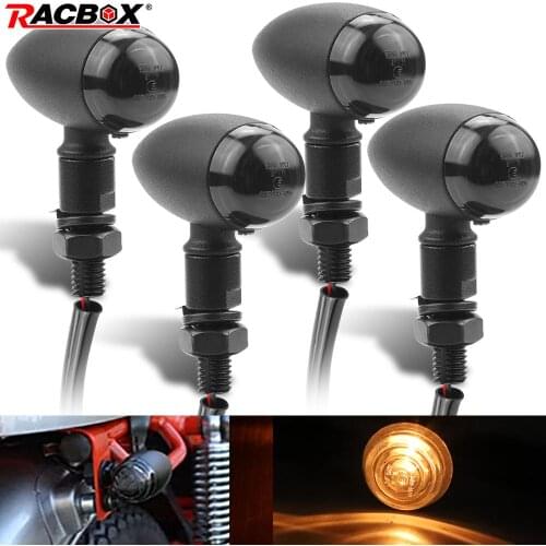 2/4pcs Motorcycle Turn Signals 12V mini Bullet Indicators Light Running Lamp Universal for motorbikes Honda Yamaha Suzuki