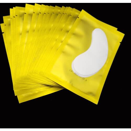 50pairs goldenNew Paper Patches Eyelash Under Eye Pads Lash Eyelash Extension Paper Patches Eye Tips Sticker Wraps Make Up Tools