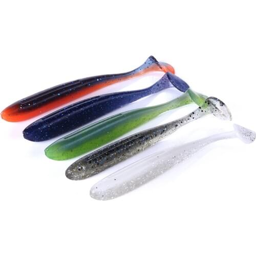 ThunderShower 6PCS/Lot 10cm 5.5G Wobblers Fishing Lures Silicone Soft Bait Carp Fishing Tackle Fishing Worm