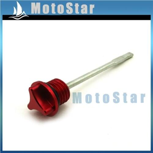 CNC Aluminum Red Oil Dipstick For Lifan YX 125cc 140cc 150cc 200cc 250cc YCF IMR SSR Thumpstar DHZ Pit Dirt Bike ATV Quad