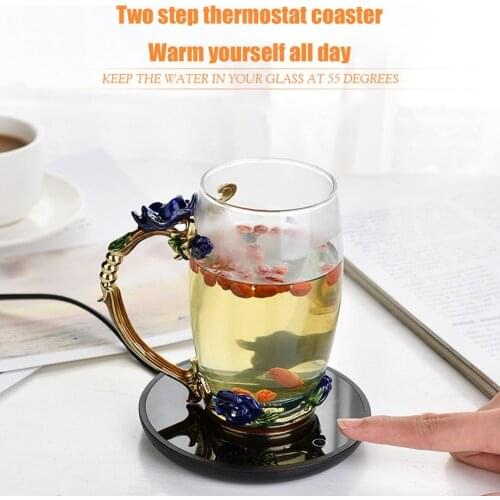 BD01 Automatic Constant Temperature Coffee Cup Heater Smart Touch Switch Coffee Cup Warmer For Office Desk Use