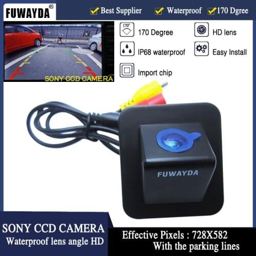 FUWAYDA FOR SONY CCD Chip Car Rear View Reverse Parking Mirror Image With Guide Line CAMERA for Hyundai Elantra Avante 2012