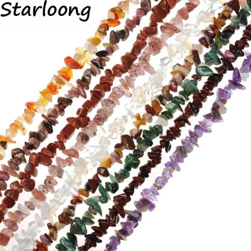 5*6*15MM Irregular Freeform Chip Gravel Natural Stone Beads Rhodochrosite Gold Sand Stone Strand Beads For DIY Jewelry Making