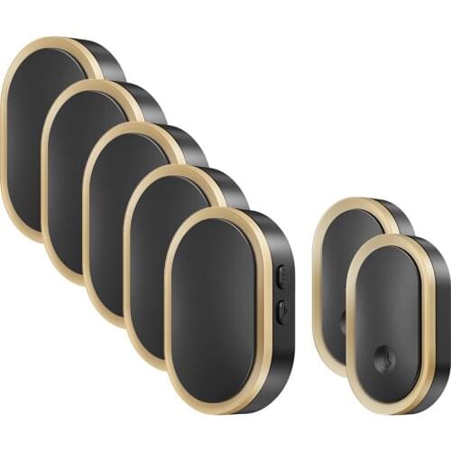 CACAZI Welcome Wireless Doorbell Waterproof 300M Remote 2 Button 5 Receiver Smart LED Light Home Door Ring Bell Electronic