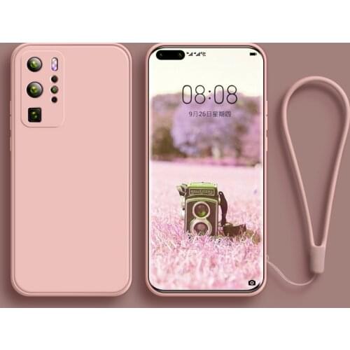 SoCouple Lanyard Liquid Silicone Phone Case For Samsung Galaxy A52 72 50 51 71 S21 S20 FE S8 S9 S10 Plus Ultra Note 20 8 9 Cover