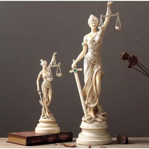 American Retro Living Room Decorations Nordic Characters Desktop Ornaments Greek Order Goddess Sculptures Themis Justice Goddess