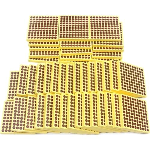 Montessori Kids Toy Baby Wood 45Pcs Wooden Hundred Squares Early Learning Educational Preschool Training Toys Brinquedos Juguets