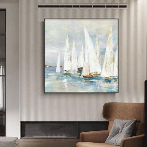 EECAMAIL 5D DIY Modern American Porch Diamond Painting Full Diamonds Embroidery French Study Boat Hanging Painting No Frame