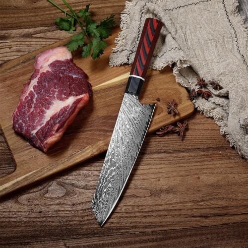 8-inch Damascus chefs knife G10 handle best kitchen knife Japanese kitchen knife cooking sashimi knife fish sashimi knife