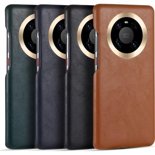 Luxury Lamb Leather Case For Huawei P40 P30 Pro Metal Button Four Corners Anti-Fall Protection Case For Huawei Mate 30 Pro Cover