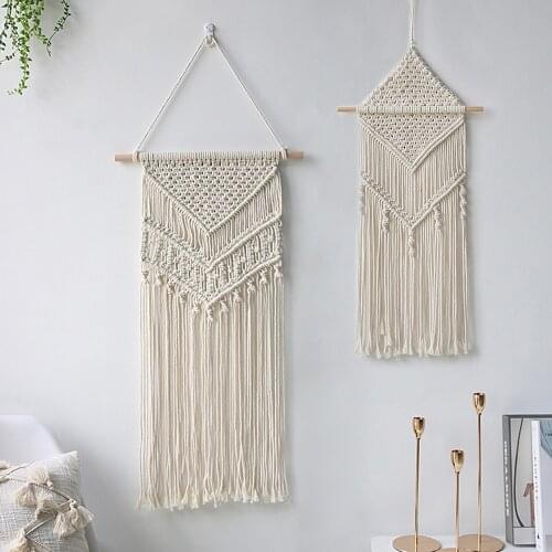 Macrame Wall Hanging Small Woven Tapestry Wall Art Decor - Beautiful for Boho Home Decor, Apartment, Nursery, Party Decorations