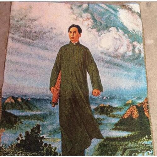 Copper Statue Manufacturer direct sales brocade, gold thread embroidery, Thangka, Mao Zedong like painting wholesale