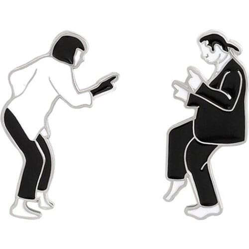 Pulp Fiction Enamel Pin Set Lapel Pins Badge