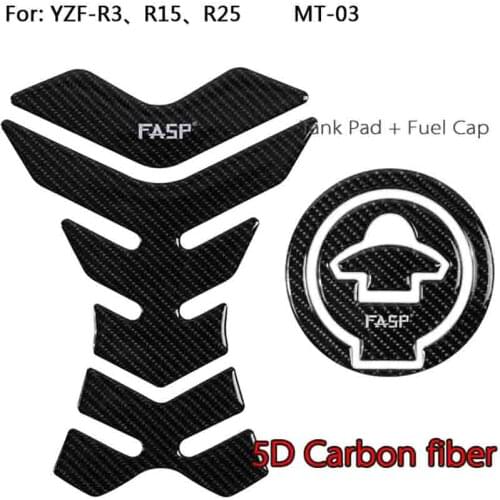 Fuel Tank Cap Decal Pad Sticker Pure Carbon FOR YZF R15 R3 2017-2019