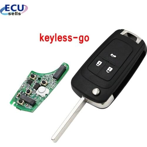 NEW 3 button keyless-go folding remote key for Chevrolet 433MHz with 46 chip HU100 balde