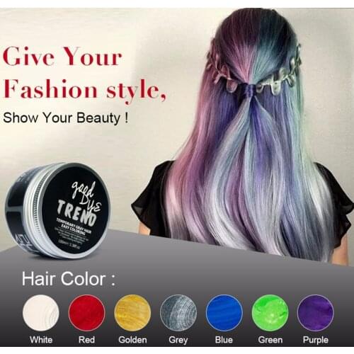 Disposable Hair Color Cream Universal Women/Men Styling Pomade Compact Stained Color Wax temporary hair dye Tool