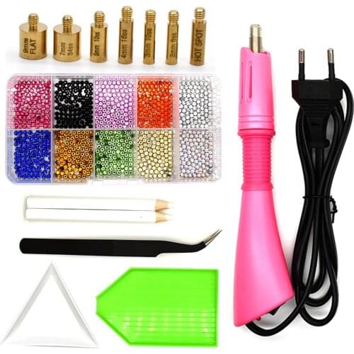 2000pc Hot fix Rhinestones Hotfix Applicator Crystal Glass Iron-on Wand Strass For Clothes Decoration