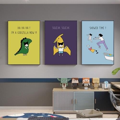 Nordic Naughty girl Canvas Painting Posters and Print Minimalist cartoon Wall Art Pictures For Living Room kids Bedroom Aisle