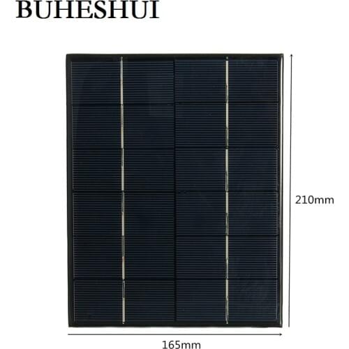BUHESHUI 5.2W 6V Solar Cell Polycrystalline Solar Panel Solar Module DIY Solar Charger System For 3.7V 210*165MM High Quality