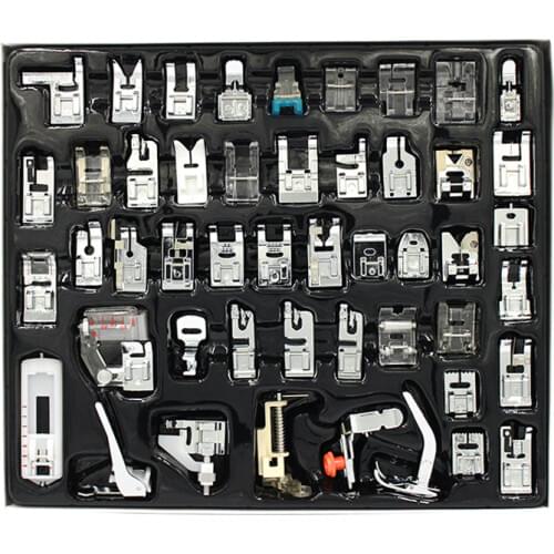48pcs Presser Foot Walking Sewing Machine Part Perfect Crimping Foot Presser Tools Hemming Cloth Presser Foot Sewing Accessories