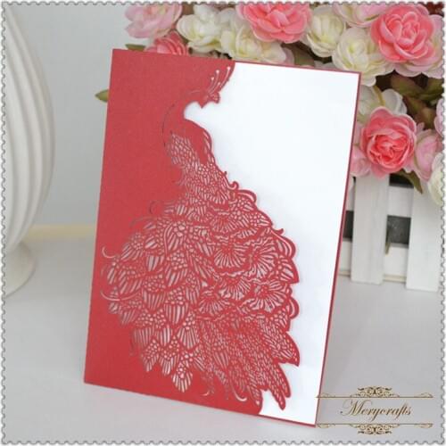 Luxury 2017 laser cut invitation cards for wedding decoration