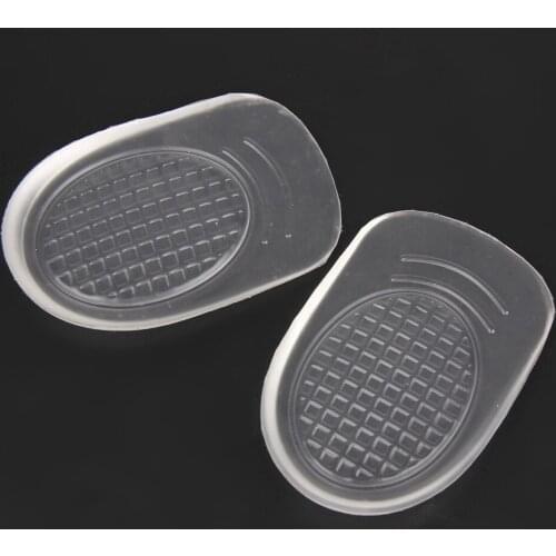 1Pair Silicone Gel Foot Heel Cup Cushion Half Shoe Insoles Shock Absorption Pain Health Feet Care Support Feet Cushion Foot Care
