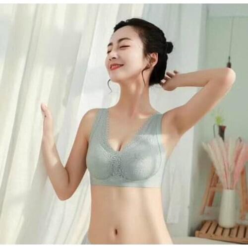 Thai latex no steel ring yoga exercise gather sleep comfort bra