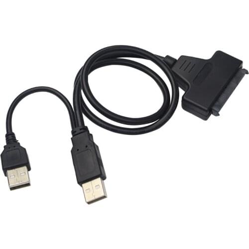 USB 2.0 to SATA 7+15 Pin Cable Adapter for 2.5" HDD Hard Drive with USB Power Cable for Raspberry pi 3 Model B