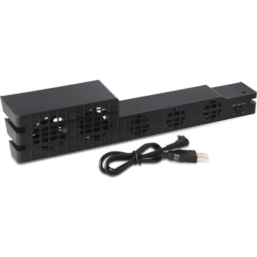 TP4-831 PS4 Pro Gaming Console Fan USB External 5-Fan Super Turbo Temperature Cooling Fan for Playstation 4 Pro