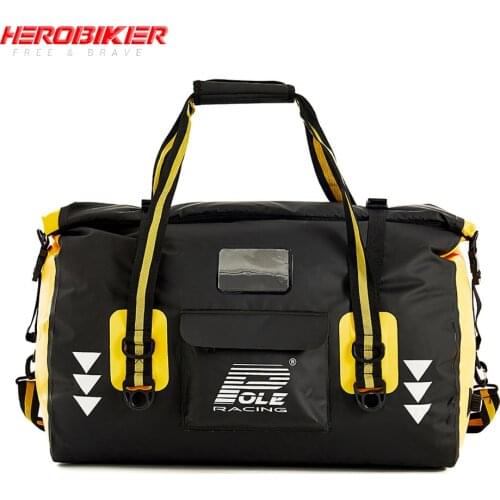 HEROBIKER Waterproof Motorcycle Rear Tail Bag Travel Dry Bag Motorbike Luggage Backpack Motorcycle Seat Bag Cycling Hiking Bag