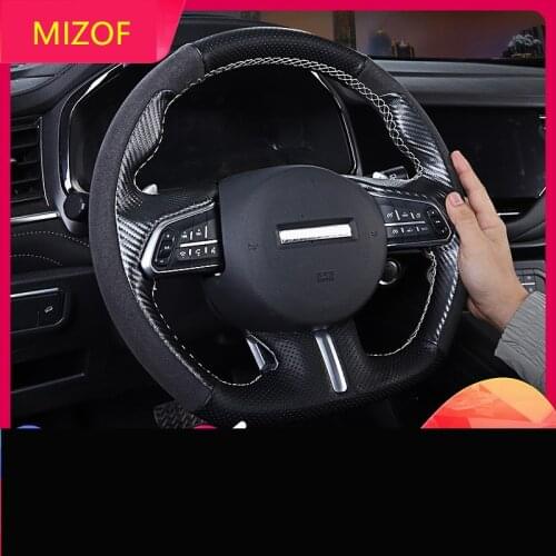 Real Handmade Carbon Fibre Steering Wheel Protective Cover For Great Wall Haval Hover F7 F7X CAB183