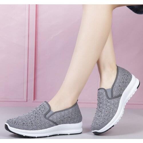 Womens Shoes Ladies Sneakers Womens Flat Shoes Mesh Womens Vulcanized Shoes Casual Non slip Womens Mesh Soft and Breathable8