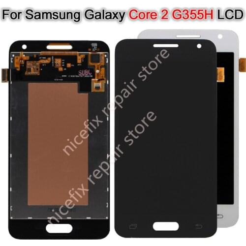 For Samsung Galaxy Core 2 G355 G355H G3558 G355M LCD Display Panel Monitor Module + Touch Screen Digitizer Sensor Glass