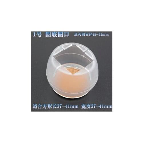 1 PC Transparent Table Chair Foot Cover Anti-Slip Mat Floor Protector Round Bottom Square Buckles Desk Chairs Table Foot Covers