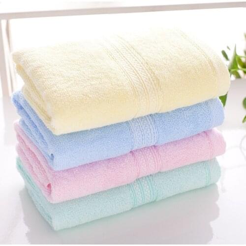 2pc/set Hot sell Plain bamboo fiber absorbent adult soft towel wholesale supermarket advertising gifts household face wash towel