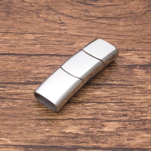 2 pcs/lot 6mm*12mm Magnetic Clasp For Leather Bracelet wholesale Jewelry Making Accessories Stainless Steel Connectors Buckle
