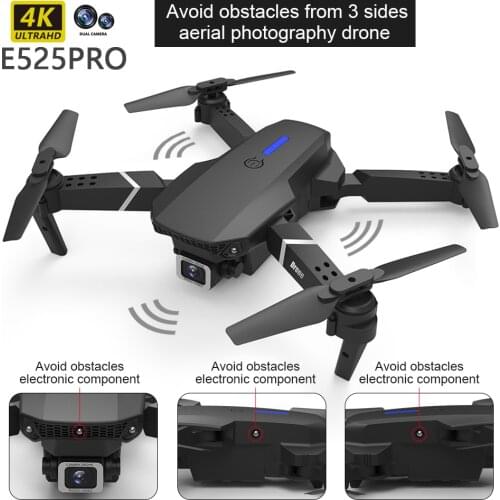 2021 E525PRO RC Quadcopter Profissional Obstacle Avoidance Drone Dual Camera 1080P 4K Fixed Height Mini Helicopter Toy vs E88