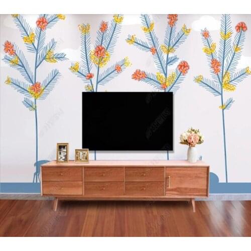 Papel de parede Super coconut trees blooming 3d wallpaper,living room tv wall bedroom wall papers home decor bar cafe mural