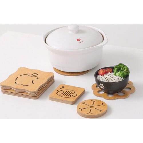 Bamboo Heat Insulation Table Mat For Bowl Family Office Anti-skid Tea Cup Milk Mug Coffee Cup Coaster Heat Prevent